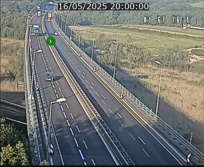 Traffic live webcam Luxembourg Niederanven - A1 direction Allemagne - BK 16.1