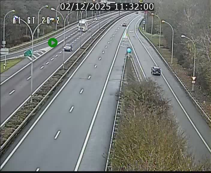 Traffic live webcam Luxembourg Grevenmacher - A1 direction Allemagne - BK 26.2