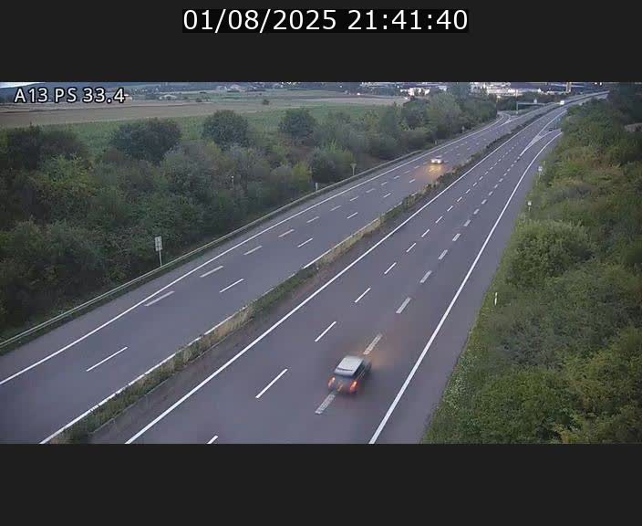 Webcam trafic sur A13 à hauteur de Mondorf-les-Bains en direction d'Altwies