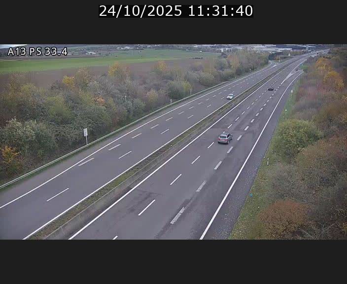 Webcam trafic sur A13 à hauteur de Mondorf-les-Bains en direction d'Altwies