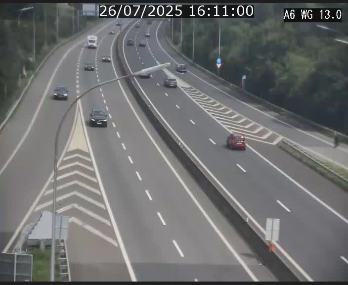 Traffic live webcam Luxembourg Mamer - A6 - BK 13 - direction Luxembourg/France/Allemagne