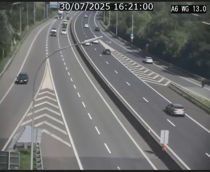Traffic live webcam Luxembourg Mamer - A6 - BK 13 - direction Luxembourg/France/Allemagne
