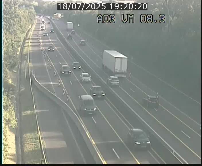 Traffic live webcam Luxembourg Bettembourg - A3 - BK 8.3 - direction France
