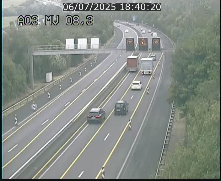 Webcam Autoroute après la Croix de Bettembourg en direction de Luxembourg sur l'A3