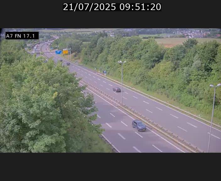 Caméra trafic Luxembourg - A7, Merscherbierg direction Mersch