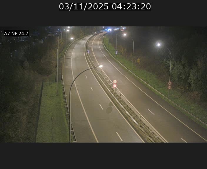 Caméra trafic Luxembourg - A7, Schieren direction Mersch