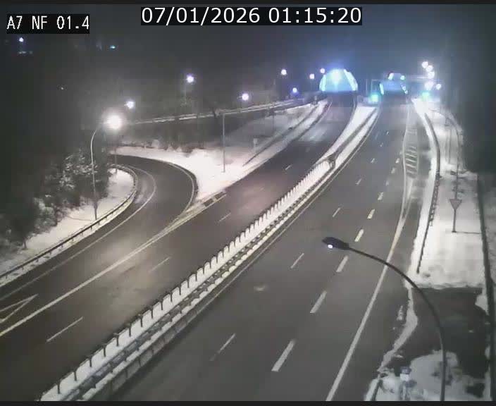 Caméra autoroute Luxembourg A7 - Echangeur Waldhaff - direction Tunnel Stafelter