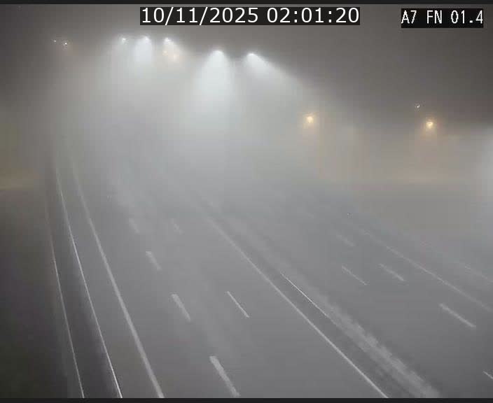 Caméra autoroute Luxembourg A7 - Tunnel Stafelter - direction Echangeur Grünewald