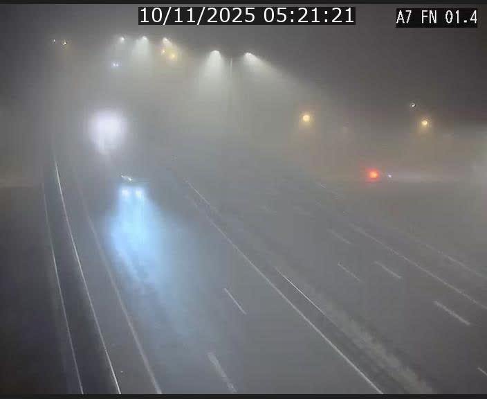 Caméra autoroute Luxembourg A7 - Tunnel Stafelter - direction Echangeur Grünewald