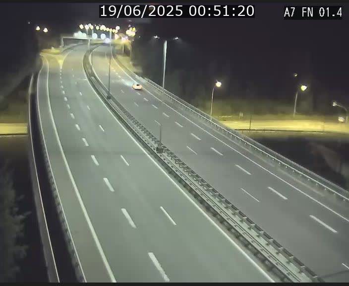 Caméra autoroute Luxembourg A7 - Tunnel Stafelter - direction Echangeur Grünewald