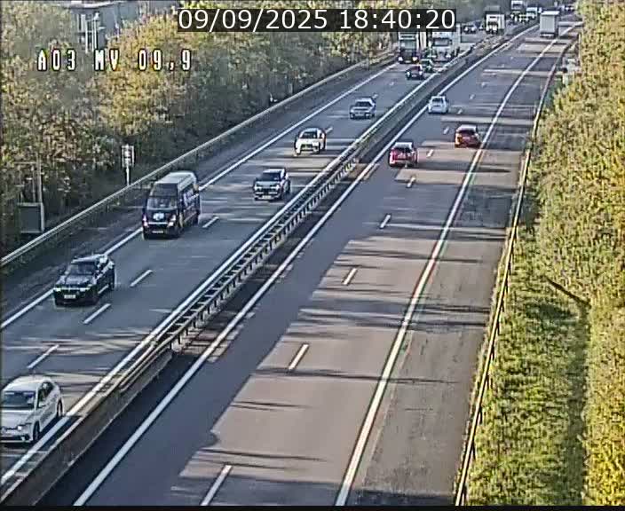 Webcam Autoroute à la Croix de Bettembourg - A3 - BK 9.9 - direction Luxembourg-Ville