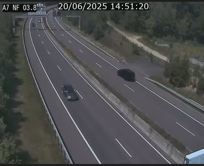 Webcam autoroute A7 au Luxembourg à la sortie du Tunnel Stafelter vers le Nord