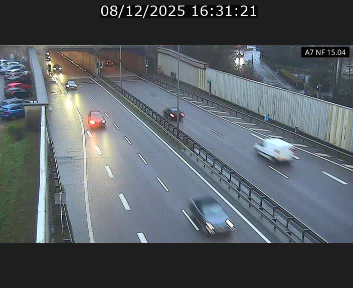 Caméra trafic Luxembourg - A7, Tunnel Mersch, entrée sud, direction Ettelbruck