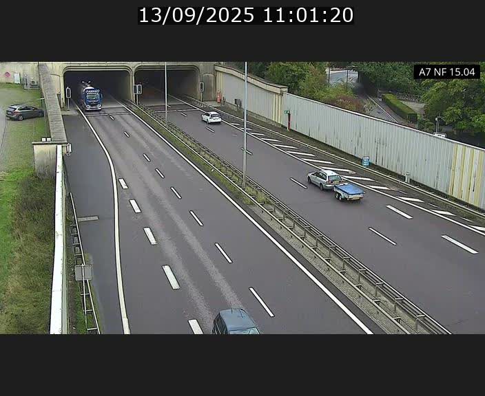 Caméra trafic Luxembourg - A7, Tunnel Mersch, entrée sud, direction Ettelbruck