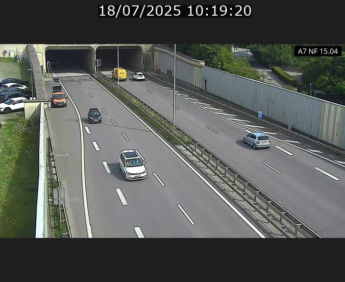 Caméra trafic Luxembourg - A7, Tunnel Mersch, entrée sud, direction Ettelbruck