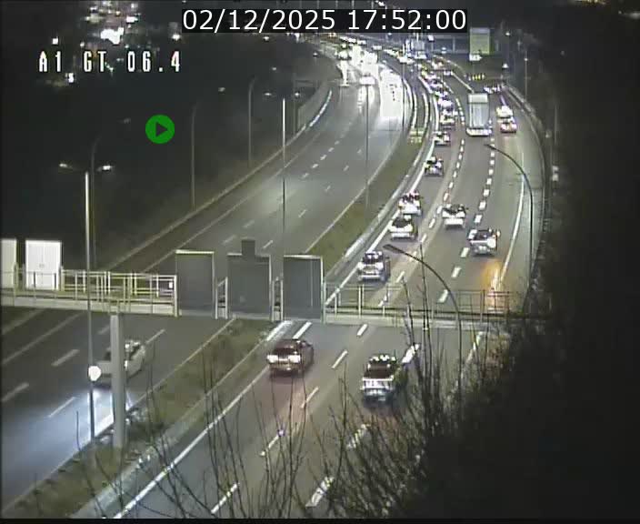 Traffic live webcam Luxembourg Hamm - A1 direction Sandweiler - BK 6.4
