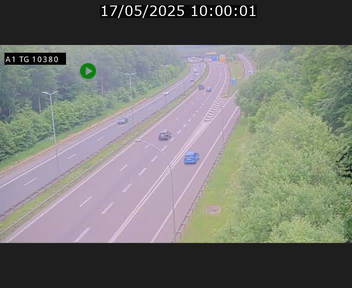 Traffic live webcam Luxembourg Senningerberg - A1 direction Luxembourg Kirchberg - BK 10.3