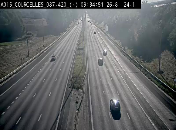 Webcam autoroute Belgique - Viesville - E42 direction Mons - BK 84.35