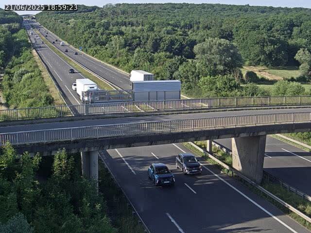 Caméra autoroute France - A31, Zoufftgen direction Luxembourg-ville, à la frontière entre la France et le Luxembourg