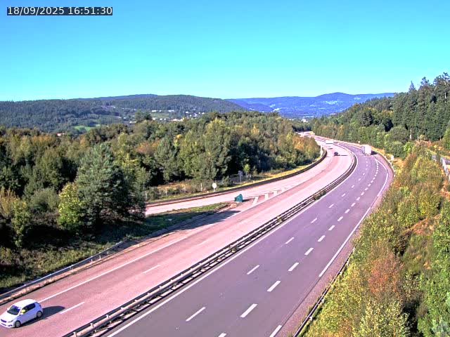 Caméra autoroute France - N57, Côte de la demoiselle direction Remiremont