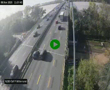 Webcam sur le périphérique de Bordeaux à l'est de la ville. Caméra située sur le Pont Mitterand sur la N230