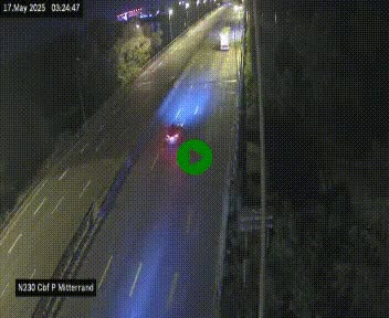 Webcam sur le périphérique de Bordeaux à l'est de la ville. Caméra située sur le Pont Mitterand sur la N230