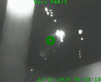 Caméra routière sur l'autoroute A20 à Bessines-sur-Gartempe. Vue orientée vers Paris