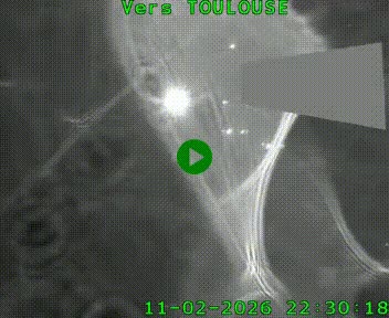 Caméra routière sur l'autoroute A20 à Noailles, en périphérie de Brive-la-Gaillarde. Vue orientée vers Toulouse