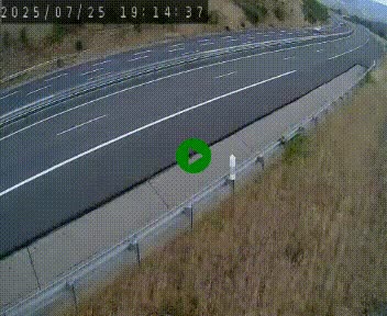 Caméra autoroutière France - A75, Engayresque, entre Millau et Séverac-le-Chateau, en direction de Montpellier