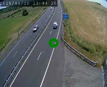 Caméra autoroute A75 à hauteur du col de la Fageole en direction de Clermont-Ferrand
