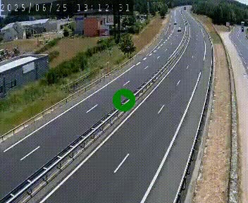 Caméra autoroute A75 à hauteur du col du rocher blanc en direction de Montpellier