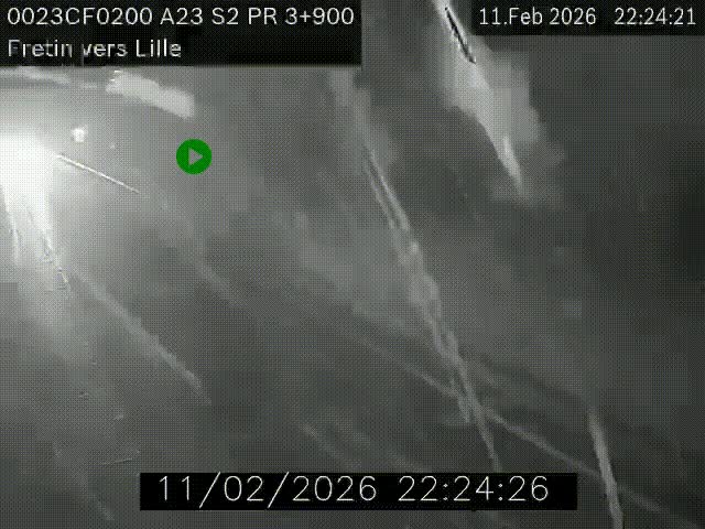 Webcam autoroute A23 à hauteur de Fretin. Vue orientée vers Lille