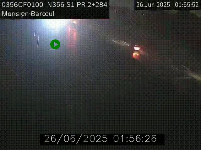 Webcam à l'entrée de Lille en direction du périphérique, à proximité de Mons-en-Baroeul sur la N356