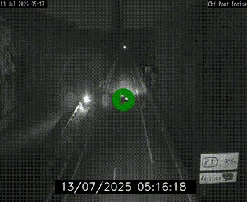 Webcam sur la N165 après le Pont de l'Iroise, à l'entrée de Brest