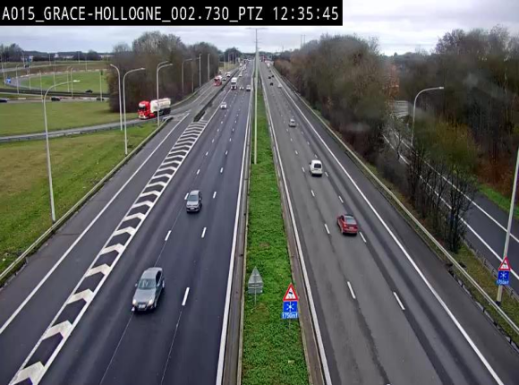 Caméra trafic Belgique - Grâce-Hollogne - E42, jonction avec A604, direction Loncin/Aéroport de Liège - BK 3.2