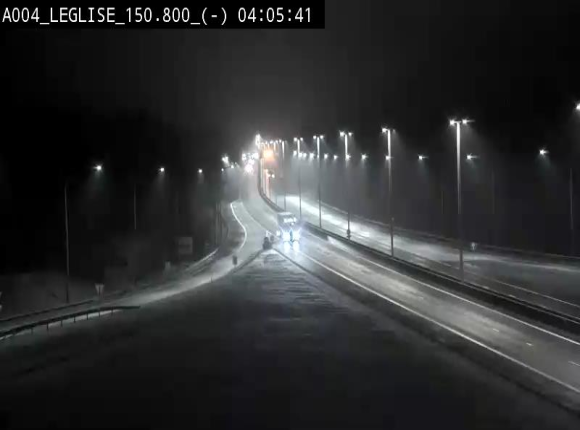 Webcam E411 dans la Côte de Léglise. Vue orientée vers Bruxelles