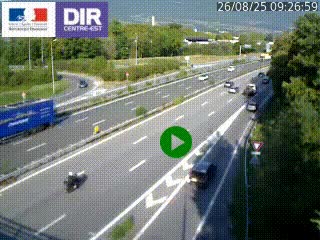 Webcam sur la Nationale 201 à hauteur de la sortie Chambéry-Nord, avant à la jonction entre l'A41 et l'A43, en direction de Lyon