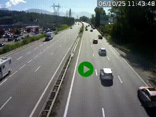 Caméra routière à hauteur des centres commerciaux et de la sortie 14 en direction d'Albertville