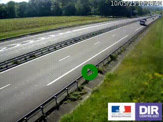 Webcam autoroute sur l'A77 à hauteur de Pouilly-sur-Loire en direction de Nevers