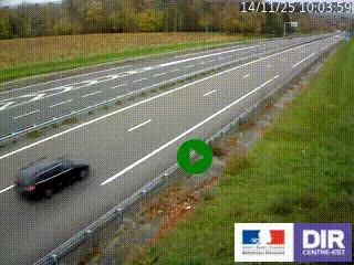 Webcam autoroute sur l'A77 à hauteur de Pouilly-sur-Loire en direction de Nevers