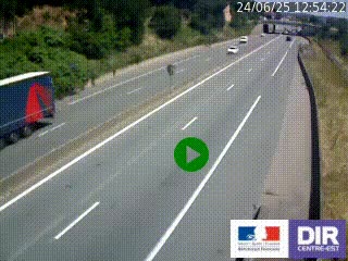 Caméra autoroutière sur l'A47 à hauteur de Givors, a proximité de Lyon. La webcam est orientée vers Lyon