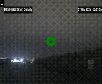 Webcam routière sur N338 à hauteur de Grand-Quevilly en périphérie de Rouen. Vue orientée vers Rouen