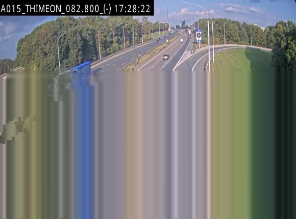 Caméra trafic Belgique - Thiméon - E42, jonction avec A54 (E420) direction La Louvière/Charleroi - BK 82.82