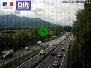Caméra trafic à Meylan sur la Rocade-Sud de Grenoble en direction d'Aix-en-Provence