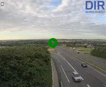 Webcam au début de l'A84 sur le périphérique Ouest de Caen (N814) à hauteur de la sortie 9, Porte de Bretagne