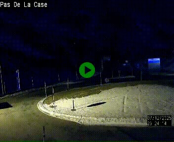 Webcam sur la N22 au niveau du poste frontière entre la France et Andorre à proximité de Pas de la Case à plus de 2000 mètres d'altitude