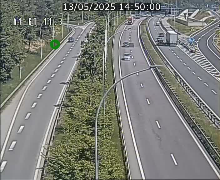 Traffic live webcam Luxembourg Senningerberg - A1 direction Allemagne - BK 11.3