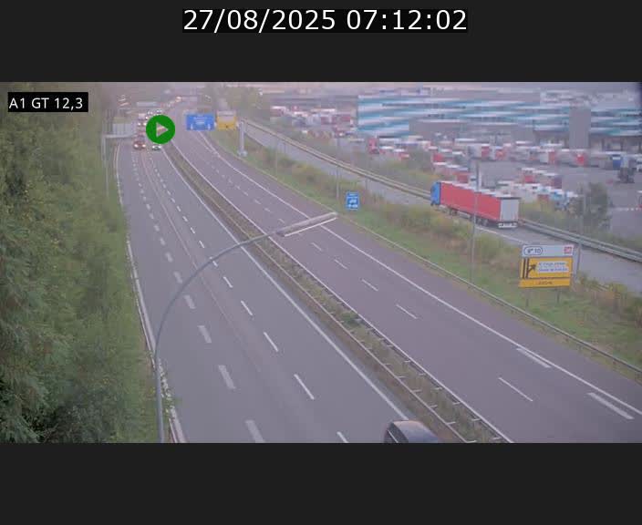 Traffic live webcam Luxembourg Senningerberg - A1 direction Allemagne - BK 12.3