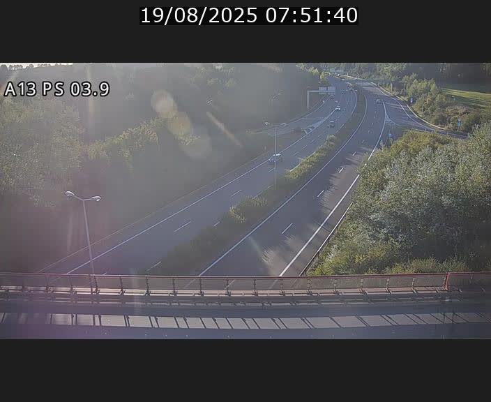 Traffic live webcam Luxembourg Differdange - A13 direction Esch-sur-Alzette - BK 3.9