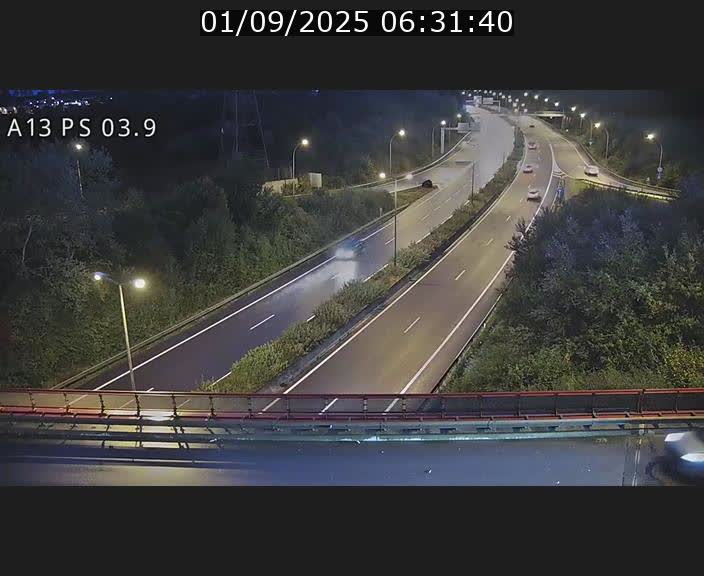 Traffic live webcam Luxembourg Differdange - A13 direction Esch-sur-Alzette - BK 3.9